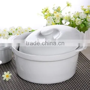 Pure White Ceramic Soup Pot High-capacity Nest Soup thumbnail-1