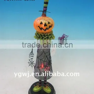 Handpainted Metal Halloween Pumpkin Man Decoration thumbnail-1