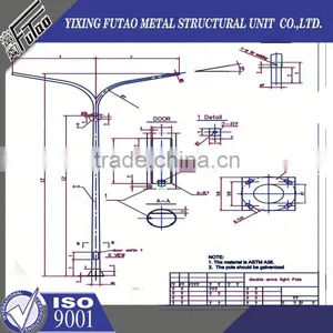 High Quality Galvanized Street Led High Mast Lamp Pole thumbnail-1