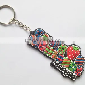 Soft PVC Keychain Letter Funny Colorful Printing Metal Key Ring Manufacture thumbnail-2