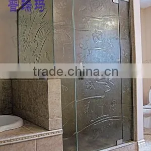Square Large Glass Panel Design For Shower Enclosure Glass Fence thumbnail-1
