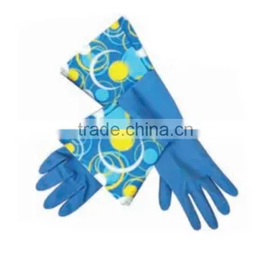 Long Cuff Food Grade Latex Kitchen Gloves With Malaysia Price thumbnail-1