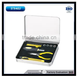 18pcs Gift Tin Box Pack Plier Bit Socket Hand Tool Set thumbnail-1