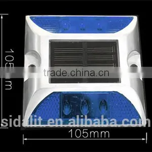 Easy Installation White 600mAH NI-MH Battery Road Side Solar Road Stud Flashing Light thumbnail-2