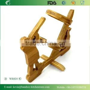 WR024/ 2015 Home Decor Wooden Wine Rack Wood Single Bottle Display Rack Professional Design Wine Rack FDA SGS LFGB thumbnail-4