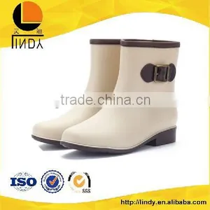 Women Fashion White Boots Rubber Shoes thumbnail-1
