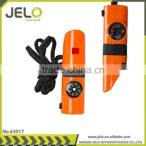 Multi Functions 7 in 1 Survival Whistle LED Torch Outdoor Hiking Necessary Compass Thermograph thumbnail-1
