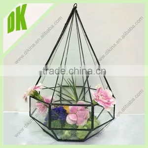 Hanging Little Geometric House Glass Terrarium # Modern Plants Glass Terrarium thumbnail-1