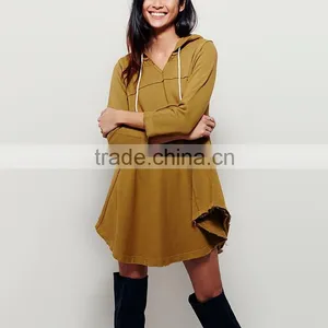 Wholesale Factory Autumn Casual a Line Long Pullover Woman Hoodies thumbnail-2