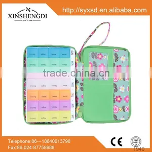 Wholesale Floral Quilted Cotton Travel Pill Case,medicine Box,pill Storage Case thumbnail-2