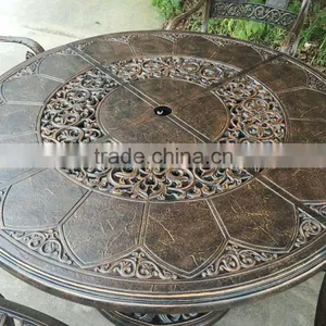 2016 Hot Selling Cast Aluminum 4 Seats Round Garden Set thumbnail-5
