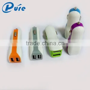Hottest Selling Colorful Dual Usb Car Charger 5V 2A Output for IPhone 6 Travel Phone Charger,promotional Multipurpose Double 2 thumbnail-3