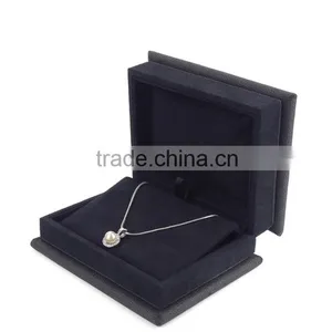 Chinese Factories Wholesale Custom High PU Leather Jewelry Box, Black Necklace Gift Box thumbnail-2