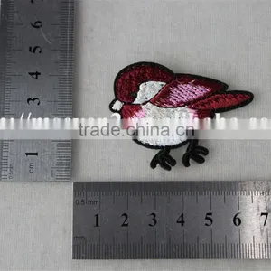 High Quality Red Color Polyester Fabric Neck Collar Patch Embroidery for Sale thumbnail-6
