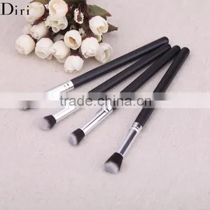 Portable Cosmetic 4pcs Black Angled Eye Liner Eyebrow Makeup Brushes thumbnail-4