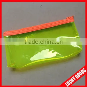 2014 New Arrival Wholesale Customized Yellow Pvc Zipper Bag thumbnail-1