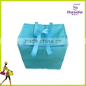 Insulated and Thermal Aluminum pp Nonwoven Cooler Bag With 6 Pack thumbnail-1