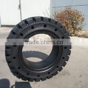 China Good Price Forklift 5.00-8 6.00-9 Pneumatic Shaped Solid Cushion Tires With Holes thumbnail-4