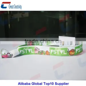 Fabric Wristband With Black Smartlock Woven Wristband Plastic Clasp Machine thumbnail-1