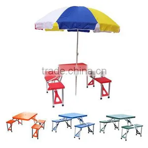 5-in-1 Portable Folding Outdoor Picnic Table and Seat Set thumbnail-5