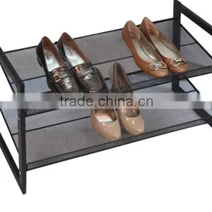 4 Tiers Stackable Multi Tiers Shoes Rack and Metal Mesh Shoes Rack Shoes Storage thumbnail-1