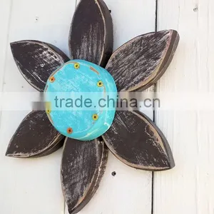 Rustic Wooden Flower Wall Art Summer Decor thumbnail-3