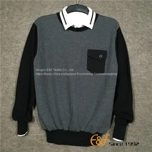Men's Crew Neck Patch Pocket Sweater thumbnail-1