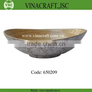 High Quatily Spun Bamboo Salad Bowl for Kitchen thumbnail-1