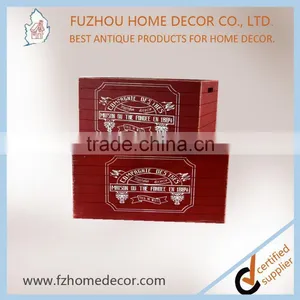 Antique Bottle Wooden Crate With Silk-screen Printing, Wooden Storage Box thumbnail-1