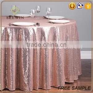 Customized Glittering Sequin Table Cloth for Wedding Decoration thumbnail-1