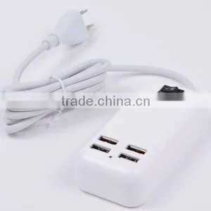 4 Usb Charger Desktop Socket 5V 30w USB CHARGER With AC Cablle Usa Cable uk Cable eu Cable Aus Cable thumbnail-5