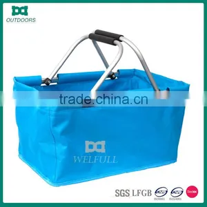 Supermarket Hand Held Folding Shopping Basket thumbnail-1