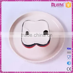 Wholesale Christmas Custom Ceramic Red Cake Holder thumbnail-6