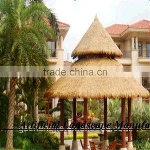 Pavilion Decoration Eco-friendly Extrusion Plastic Synthetic Thatch Roof for Decoration thumbnail-1