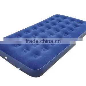 Camping Dark Blue Infatable Flocked PVC Air Bed thumbnail-1