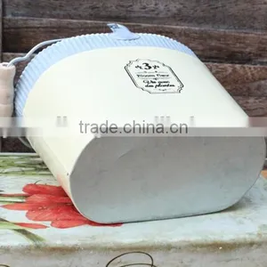 High Quality Popular Special White Outdoor Decoration Small Metal Planter Oval Iron Flower Pot for Home thumbnail-3