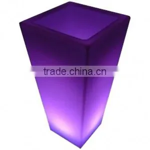 China Factory LED Luminous Plastic Plant Pot Wonderful Tall LED Flowerpot Color Changing LED Flower Pot thumbnail-1