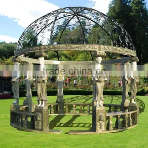 Hot Sale Modern Home Decor Marble Carving Garden Luxury Gazebo thumbnail-1