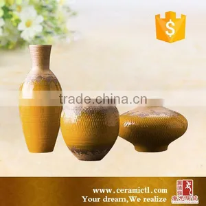 2017 New Design Gold Antique Vase Flower Art Ceramic Vase for Home Decoration thumbnail-2
