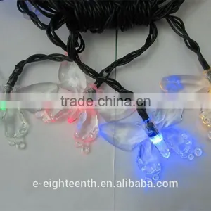2016 New Popular Multicolor 4.8m 20 Led Butterfly Solar Fairy String Lights for Outdoor Garden Chrismas thumbnail-1