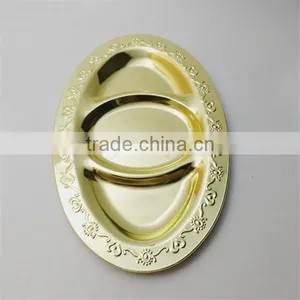 Custom Logo Metal Serving Trays Wholesale Stainless Steel Cooking Plate thumbnail-5