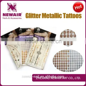 New Products 2016 Free Sample Metallic Tattoos thumbnail-1