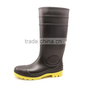 Steel Toe Cap Steel Plate Midsole Protective PVC Safety Rain Boots thumbnail-1