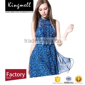Custom Floral Pattern Print Polyester Fabric Italian Fabric for Lady Dress thumbnail-3