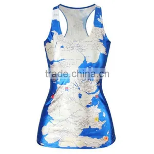 Wholesale Custom Cheapest Poly Quick Dry All Over Sublimation Printing Vest thumbnail-1