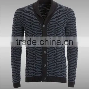 New Fashion Design Sweater, Man Knit Sweater Pattern Shawl Collar Cardigan thumbnail-1