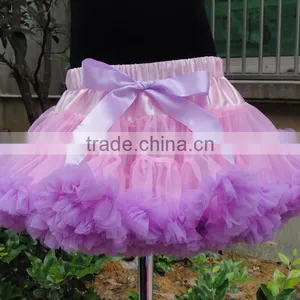 New Baby Girl Tutu Skirt Chiffon Lace Princess Latin Dance Party Pettiskirt Ruffles Kids Bow Floral Silk Ballet Saias Skirts thumbnail-6