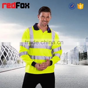 Long Sleeve New Design Fluorescent Safety t Shirts Polo thumbnail-1