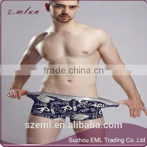 Factory Wholesale Custom Men's Fashion Sexy Ice Silk Seamless Breathable Boxer Brief thumbnail-1