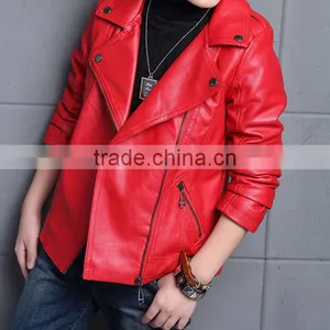 Zm40670b High Quality Wholesale Boys pu Jacket Auntum Children's Leather Jacket thumbnail-6